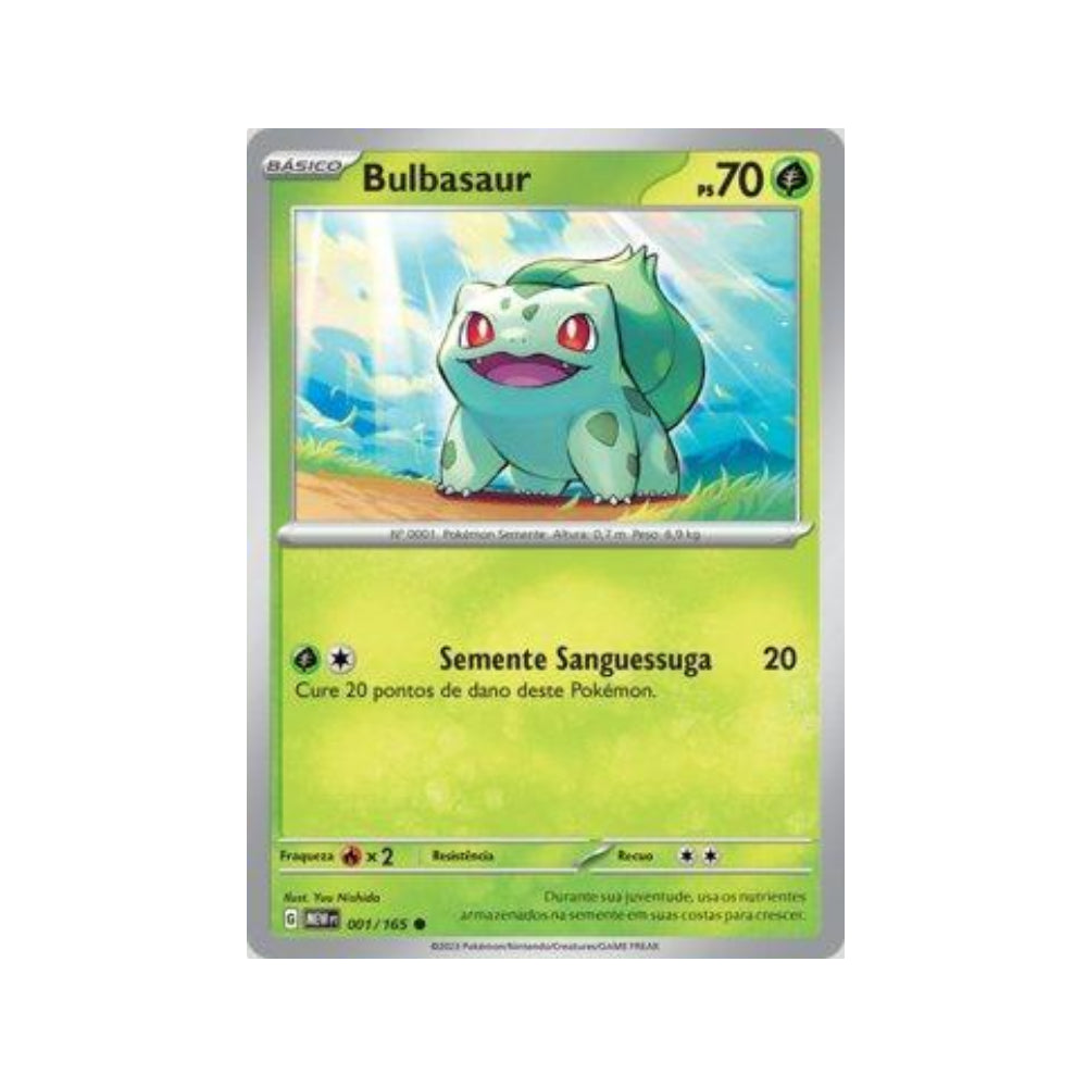 Bulbasaur 001/165 in Portuguese Mew 151 Pokémon TCG