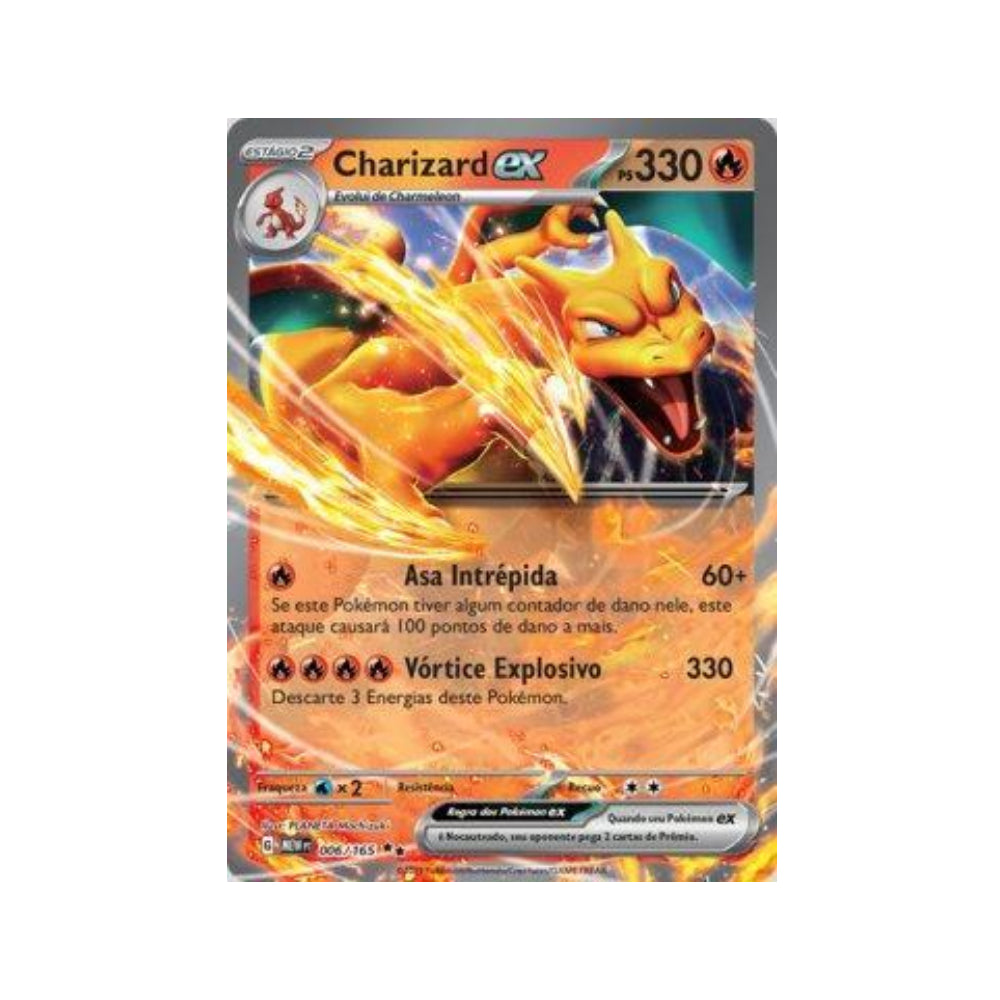 Charizard ex 006/165 in Portuguese Mew 151 Pokémon TCG