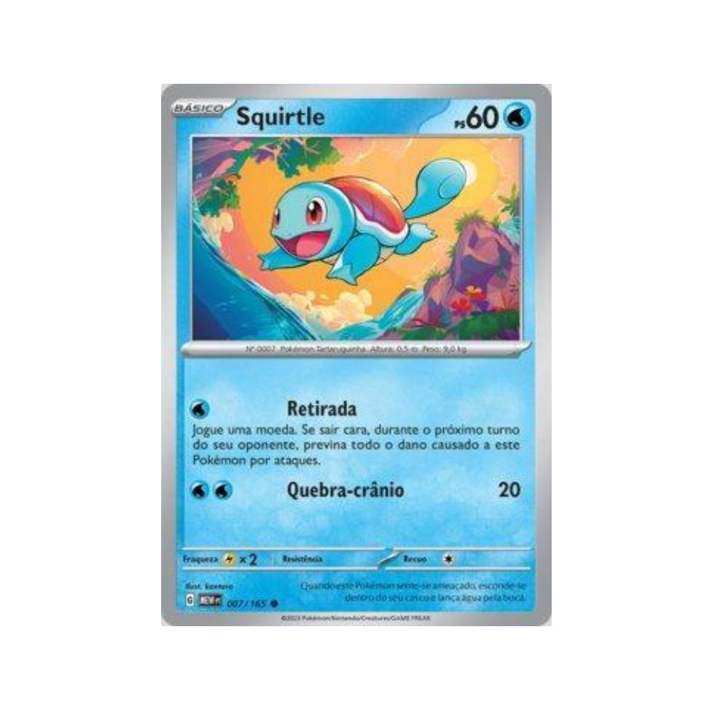 Squirtle 007/165 in Portuguese Mew 151 Pokémon TCG