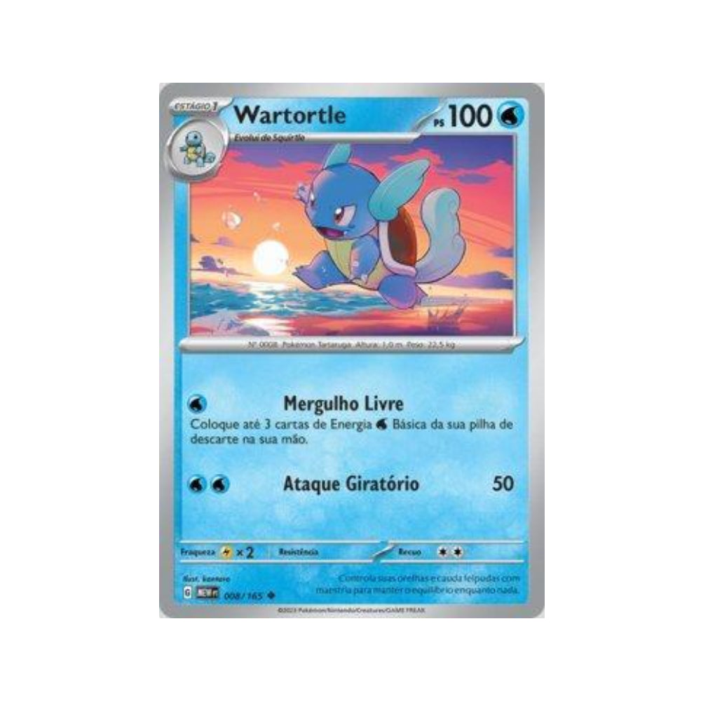 Wartortle 008/165 in Portuguese Mew 151 Pokémon TCG