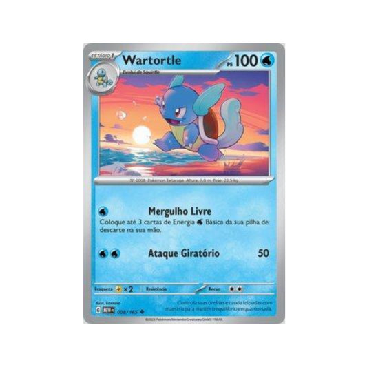 Wartortle 008/165 in Portuguese Mew 151 Pokémon TCG