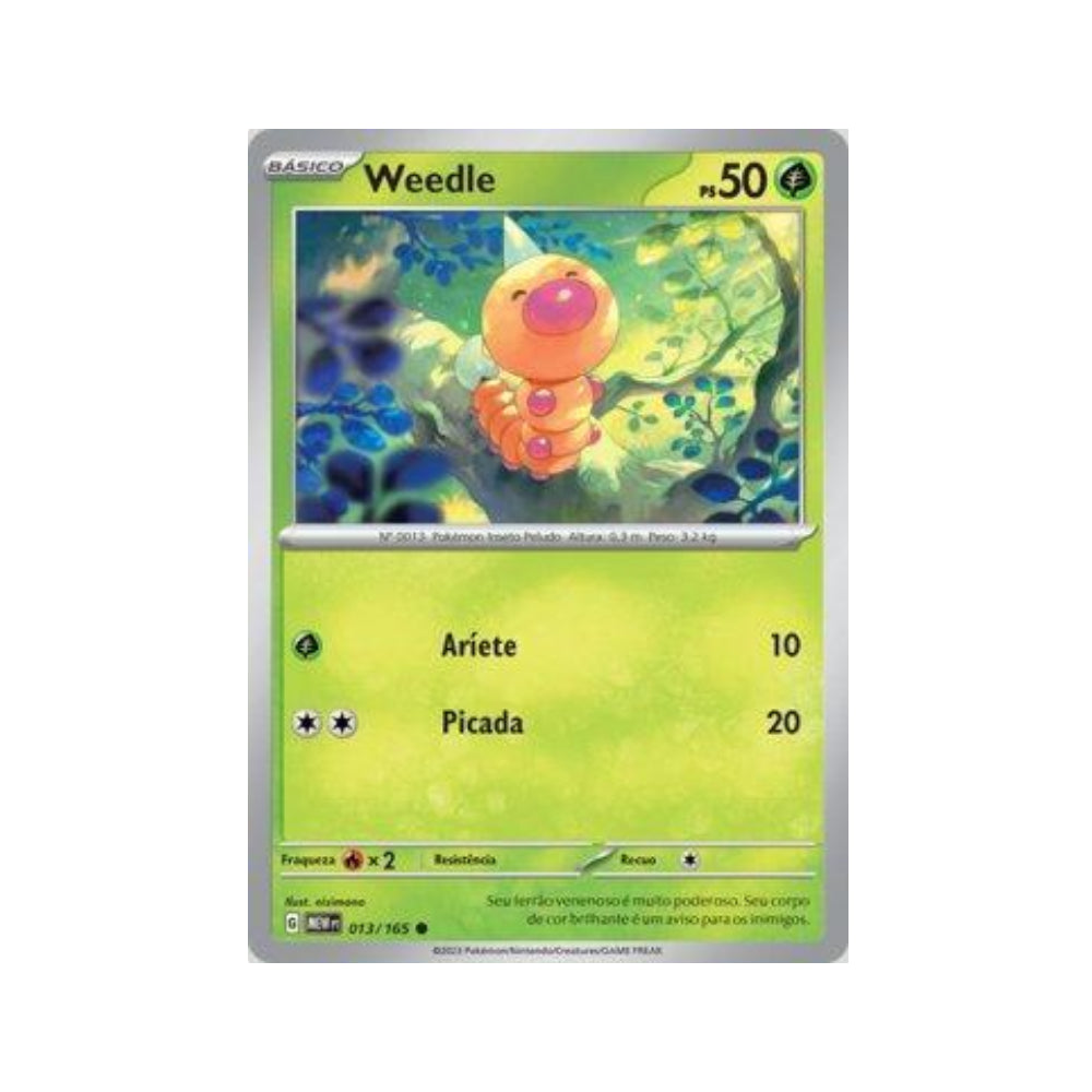 Weedle 013/165 in Portuguese Mew 151 Pokémon TCG