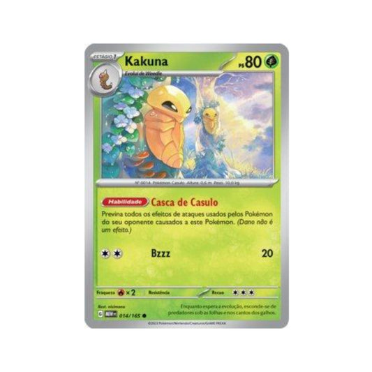 Kakuna 014/165 in Portuguese Mew 151 Pokémon TCG