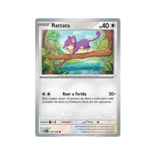 Rattata 019/165 in Portuguese Mew 151 Pokémon TCG