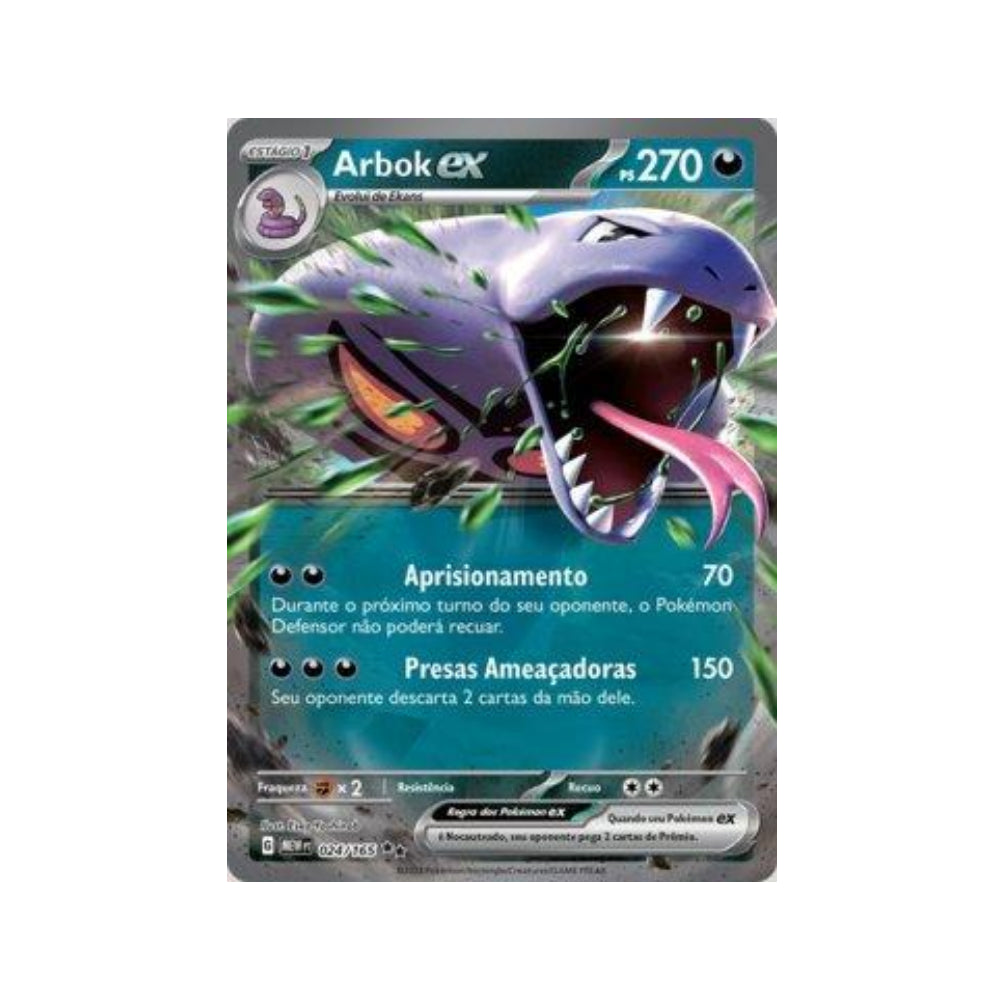 Arbok ex 024/165 in Portuguese Mew 151 Pokémon TCG