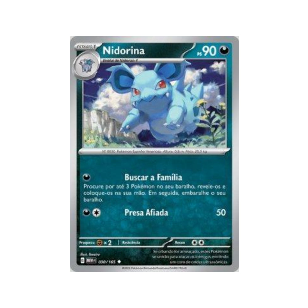 Nidorina 030/165 in Portuguese Mew 151 Pokémon TCG