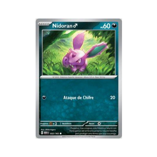 Nidoran Male 032/165 in Portuguese Mew 151 Pokémon TCG