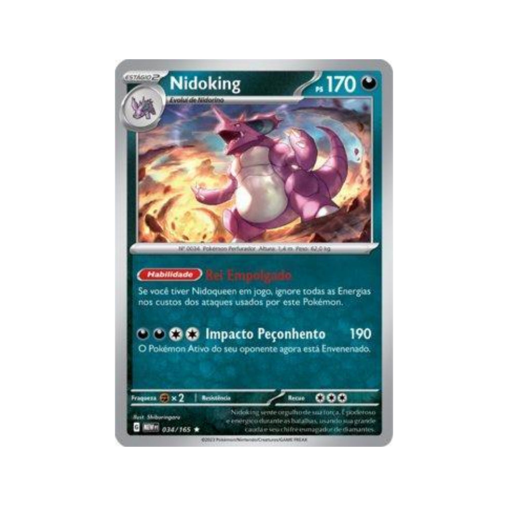 Nidoking 034/165 in Portuguese Mew 151 Pokémon TCG