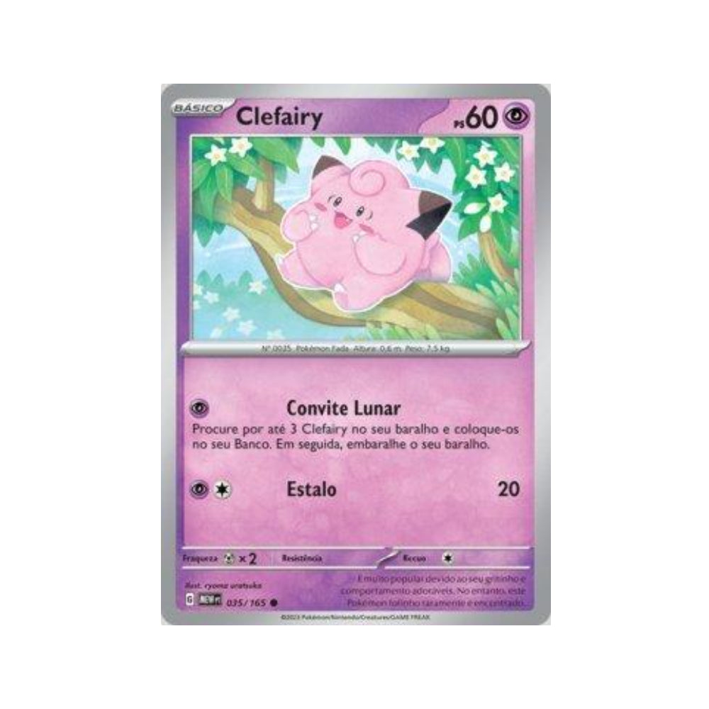 Clefairy 035/165 in Portuguese Mew 151 Pokémon TCG