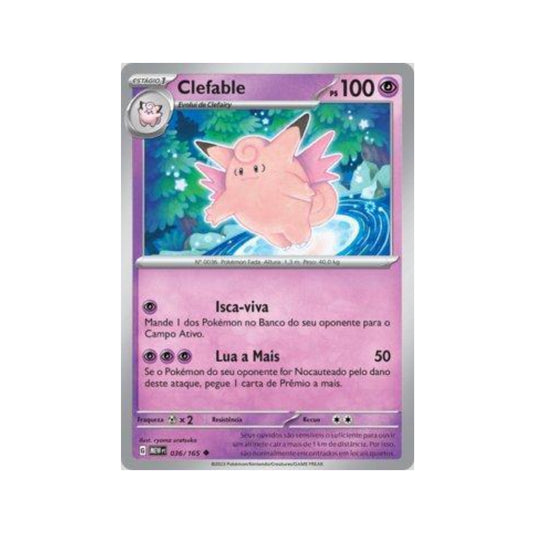 Clefable 036/165 in Portuguese Mew 151 Pokémon TCG