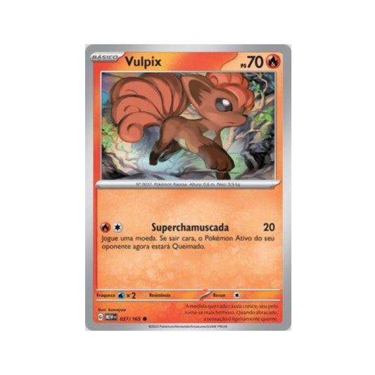 Vulpix 037/165 in Portuguese Mew 151 Pokémon TCG