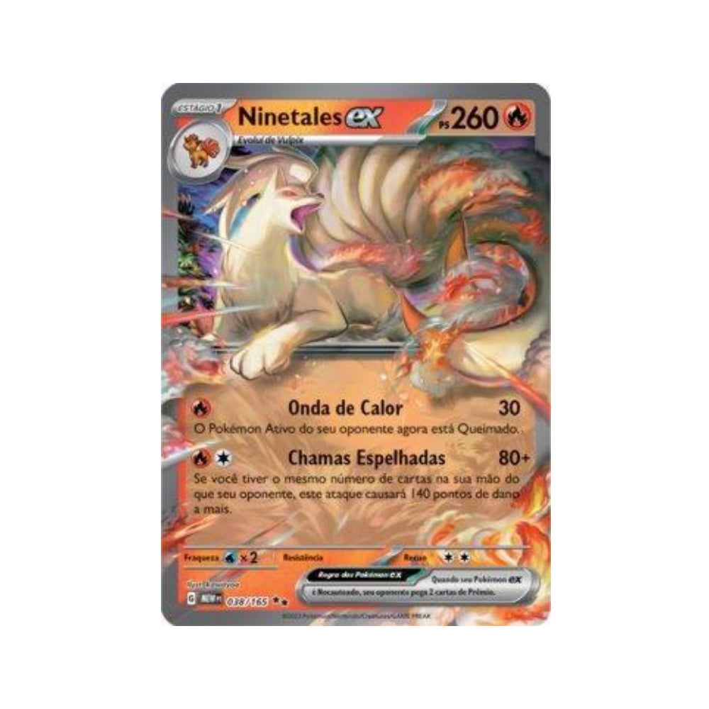 Ninetales ex 038/165 in Portuguese Mew 151 Pokémon TCG