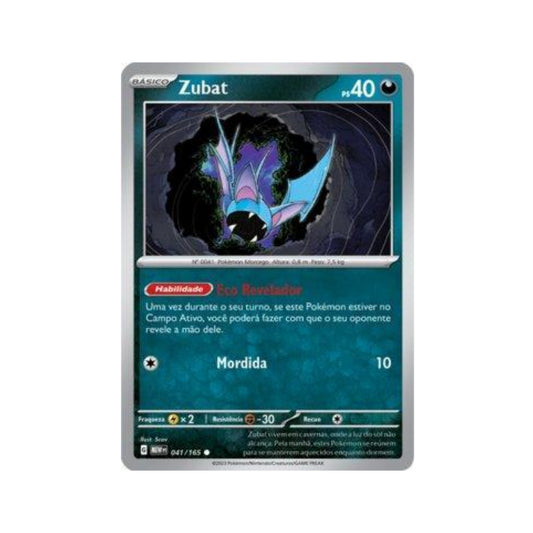 Zubat 041/165 in Portuguese Mew 151 Pokémon TCG