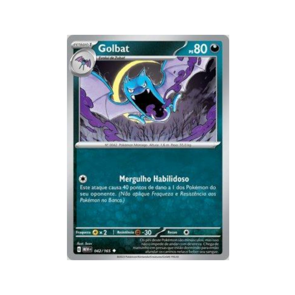 Golbat 042/165 in Portuguese Mew 151 Pokémon TCG