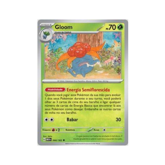 Gloom 044/165 in Portuguese Mew 151 Pokémon TCG