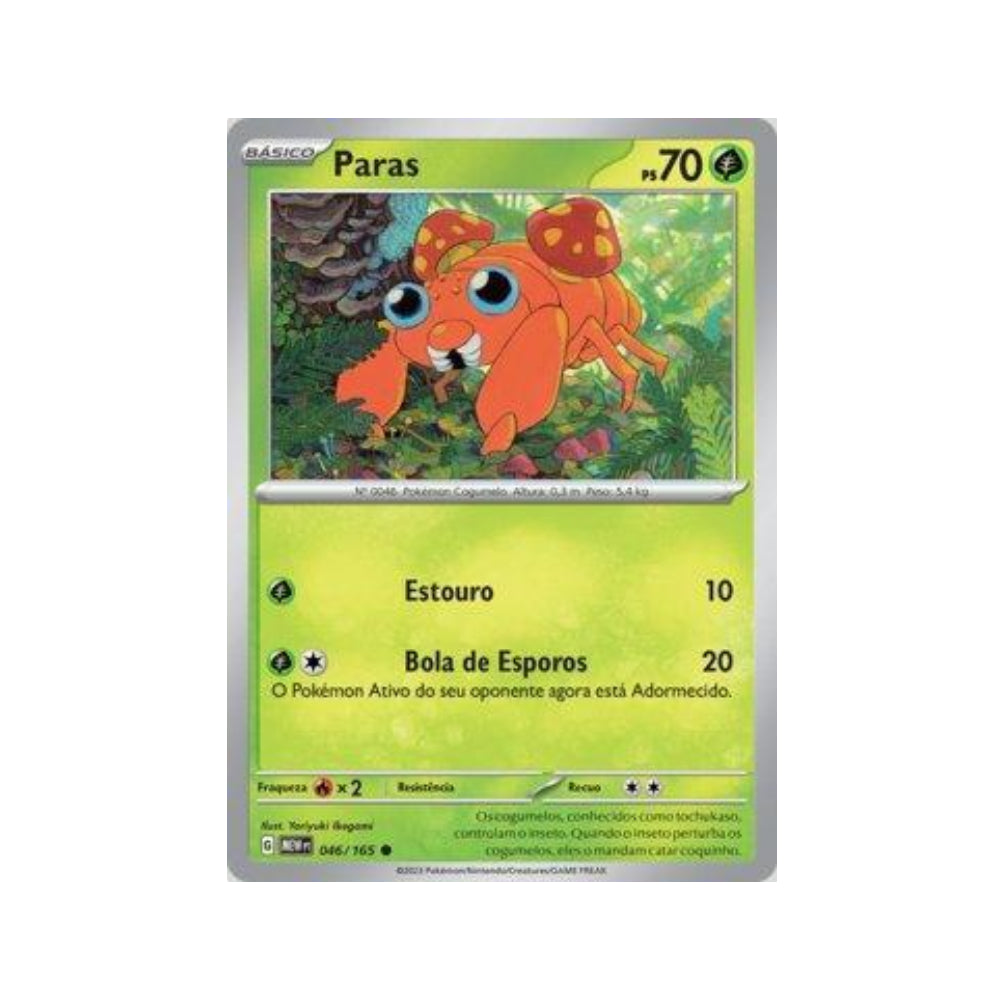 Paras 046/165 in Portuguese Mew 151 Pokémon TCG