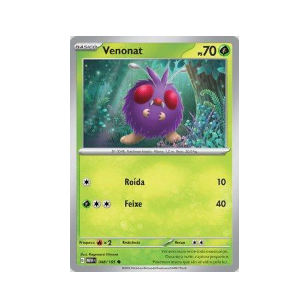 Venonat 048/165 in Portuguese Mew 151 Pokémon TCG