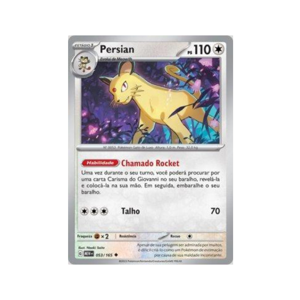 Persian 053/165 in Portuguese Mew 151 Pokémon TCG