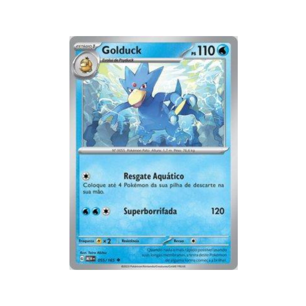 Golduck 055/165 in Portuguese Mew 151 Pokémon TCG