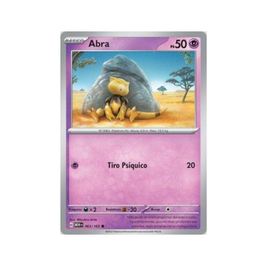 Abra 063/165 in Portuguese Mew 151 Pokémon TCG