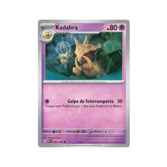 Kadabra 064/165 in Portuguese Mew 151 Pokémon TCG