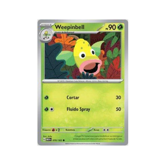 Weepinbell 070/165 in Portuguese Mew 151 Pokémon TCG