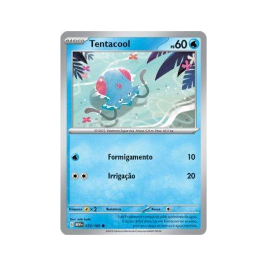 Tentacool 072/165 in Portuguese Mew 151 Pokémon TCG