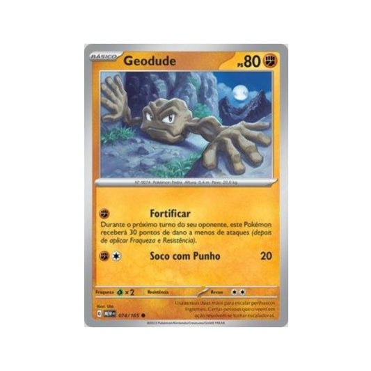 Geodude 074/165 in Portuguese Mew 151 Pokémon TCG