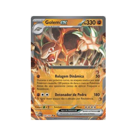 Golem ex 076/165 in Portuguese Mew 151 Pokémon TCG