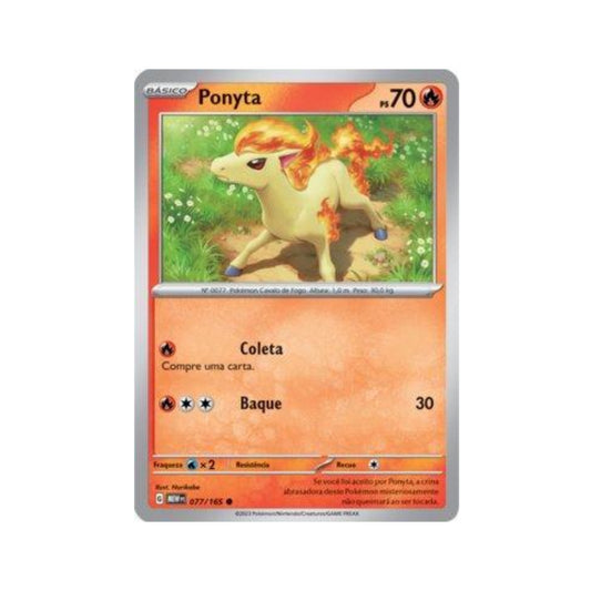 Ponyta 077/165 in Portuguese Mew 151 Pokémon TCG