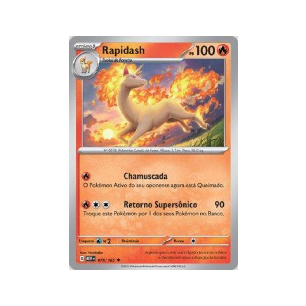 Rapidash 078/165 in Portuguese Mew 151 Pokémon TCG