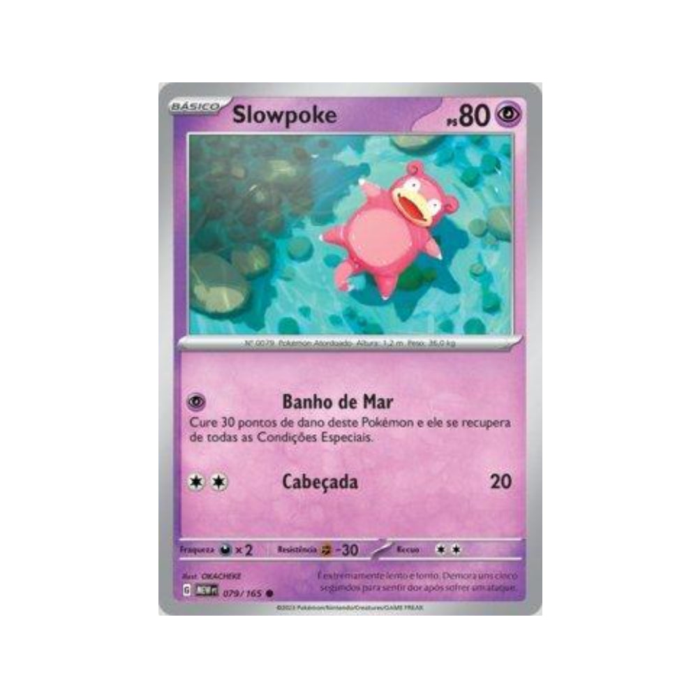 Slowpoke 079/165 in Portuguese Mew 151 Pokémon TCG