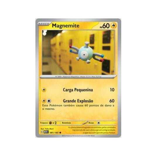 Magnemite 081/165 in Portuguese Mew 151 Pokémon TCG