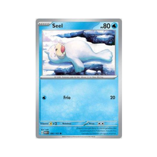 Seel 086/165 in Portuguese Mew 151 Pokémon TCG