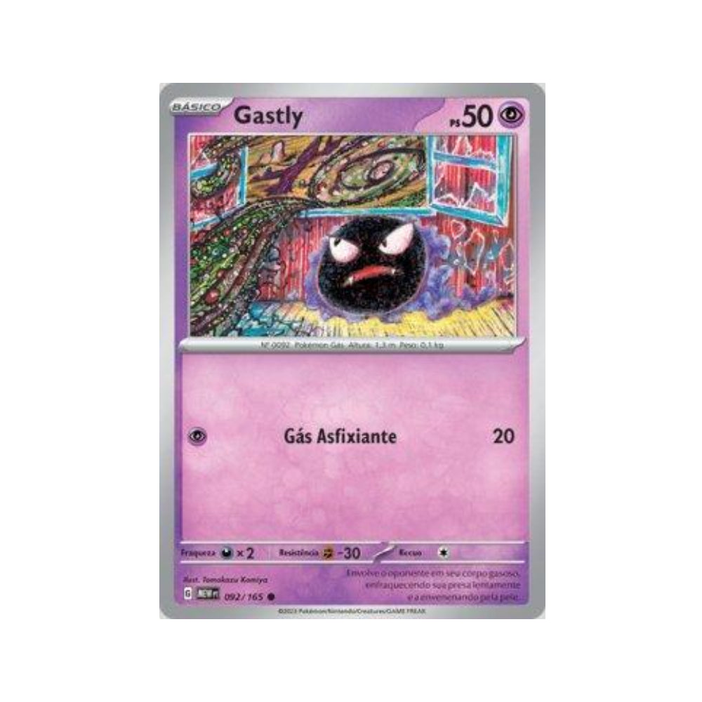 Gastly 092/165 in Portuguese Mew 151 Pokémon TCG