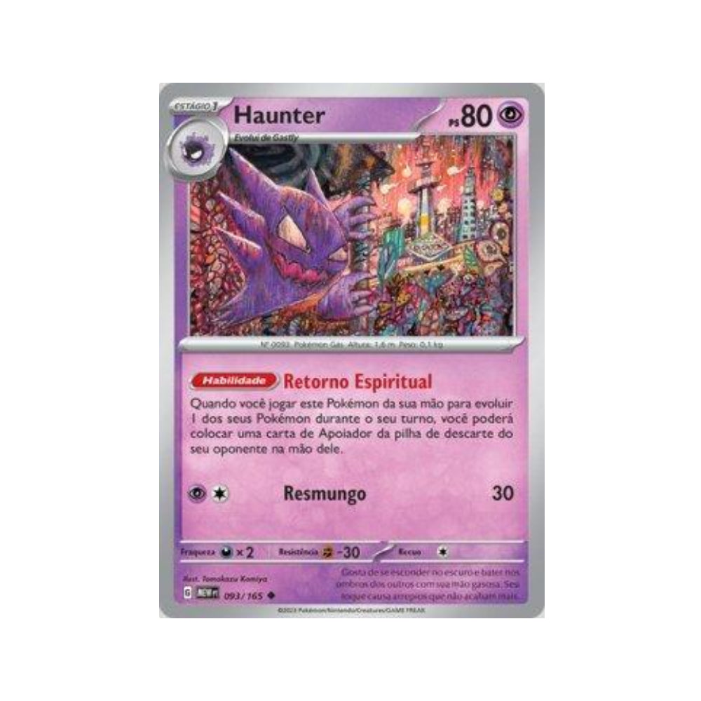 Haunter 093/165 in Portuguese Mew 151 Pokémon TCG