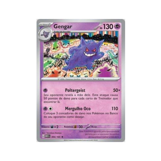 Gengar 094/165 in Portuguese Mew 151 Pokémon TCG