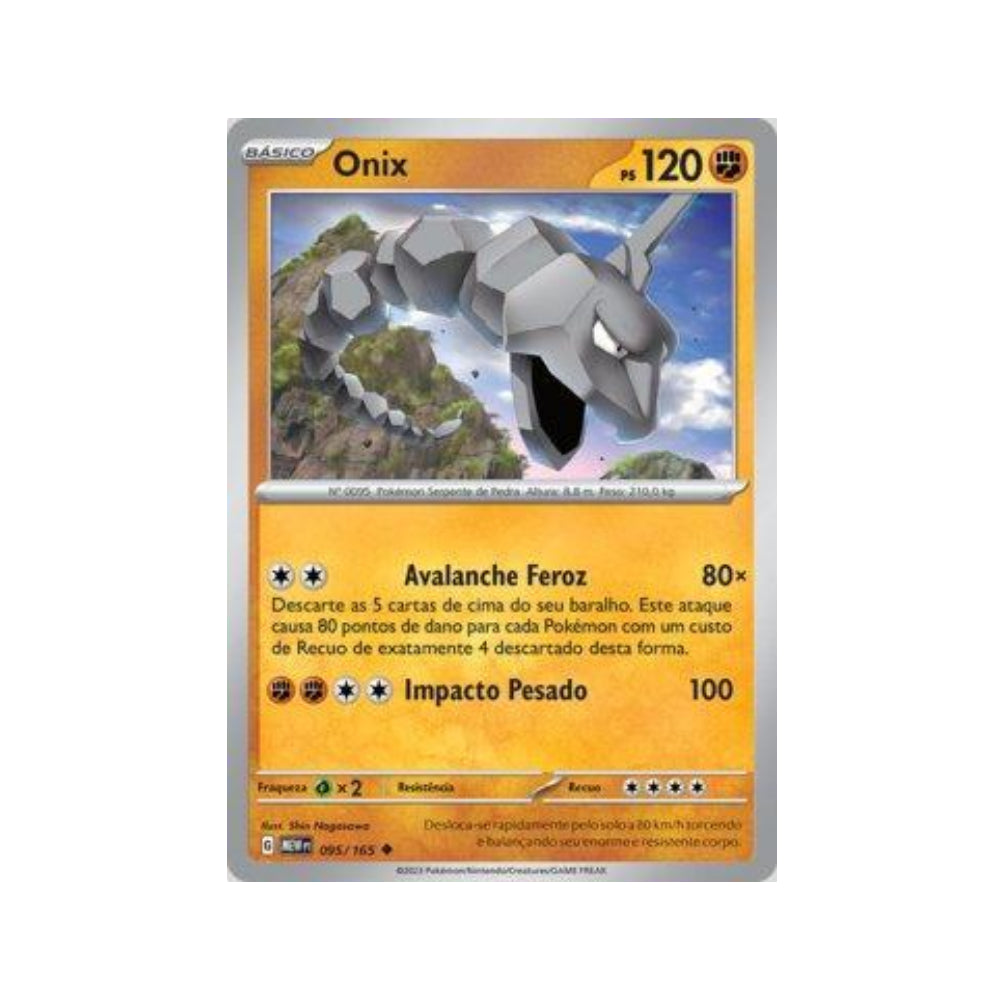 Onix 095/165 in Portuguese Mew 151 Pokémon TCG