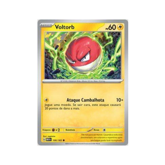 Voltorb 100/165 in Portuguese Mew 151 Pokémon TCG