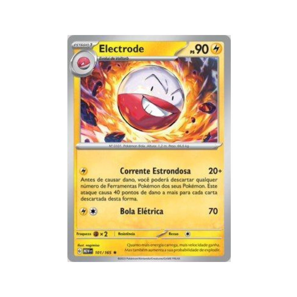 Electrode 101/165 in Portuguese Mew 151 Pokémon TCG