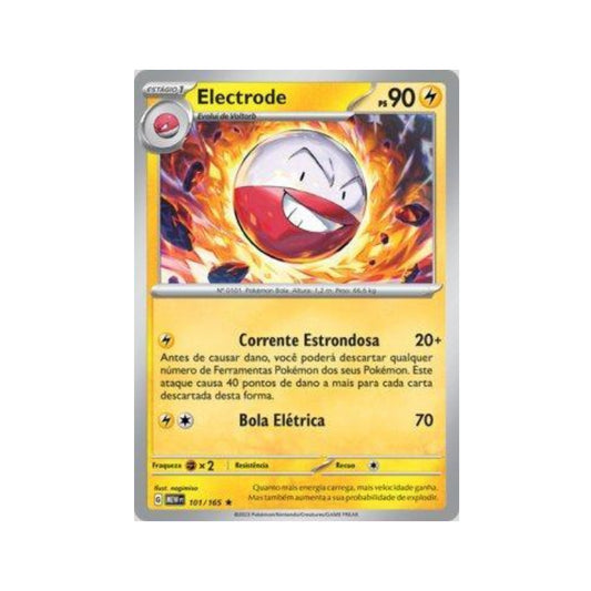 Electrode 101/165 in Portuguese Mew 151 Pokémon TCG