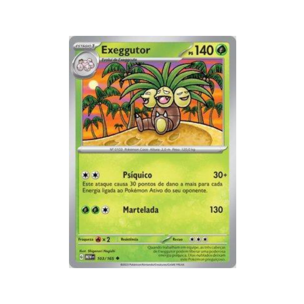 Exeggutor 103/165 in Portuguese Mew 151 Pokémon TCG