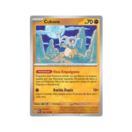 Cubone 104/165 in Portuguese Mew 151 Pokémon TCG