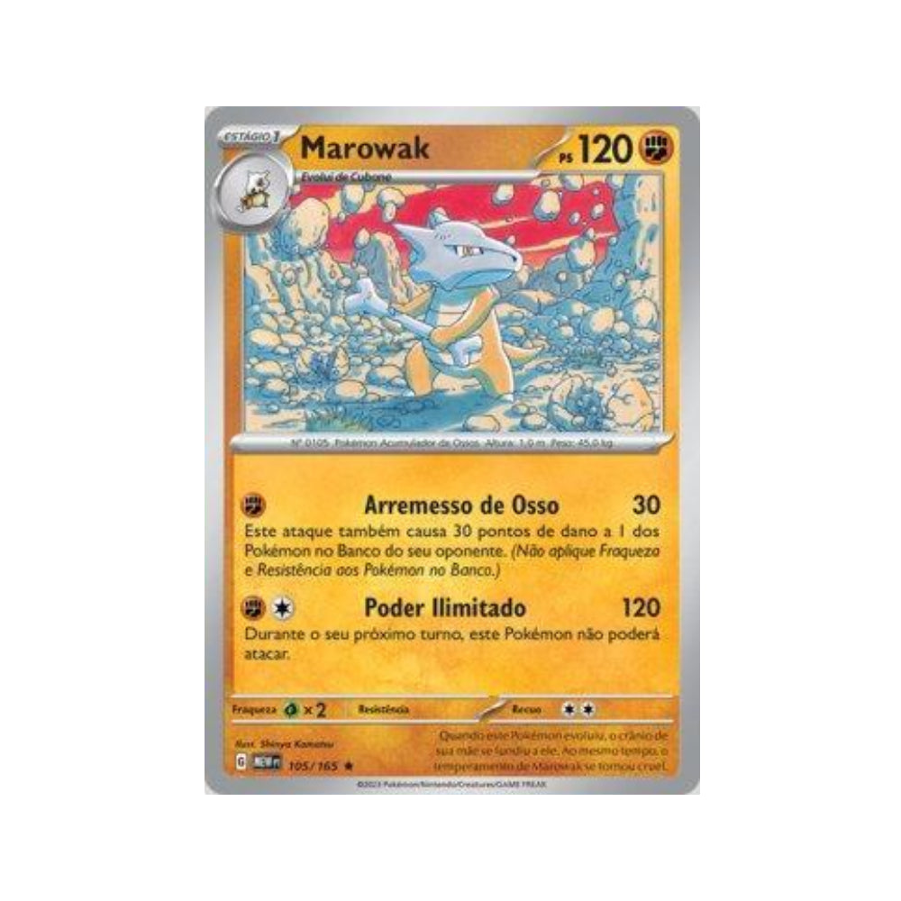 Marowak 105/165 in Portuguese Mew 151 Pokémon TCG