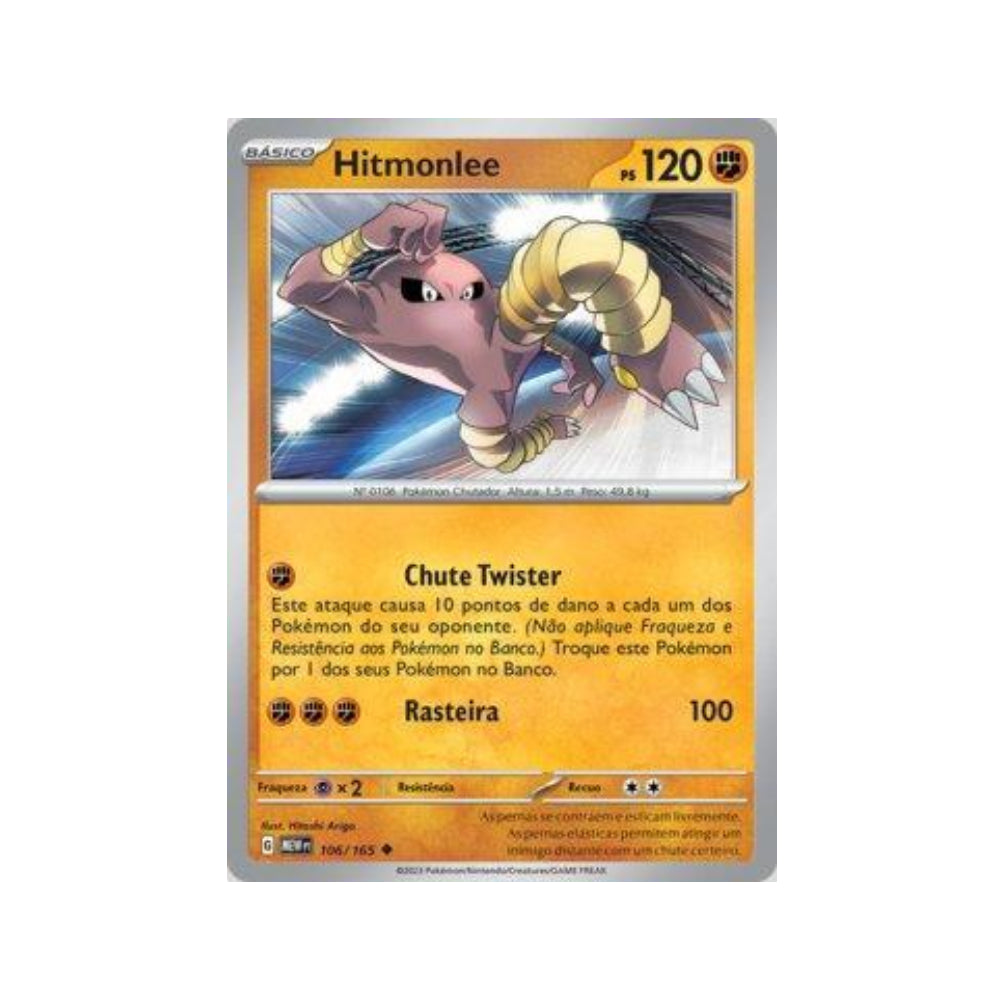 Hitmonlee 106/165 in Portuguese Mew 151 Pokémon TCG