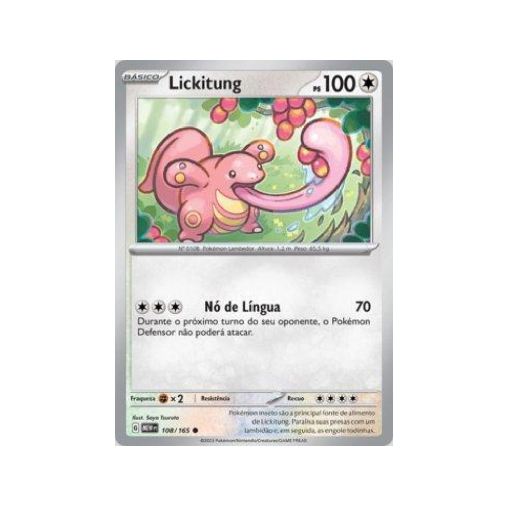 Lickitung 108/165 in Portuguese Mew 151 Pokémon TCG