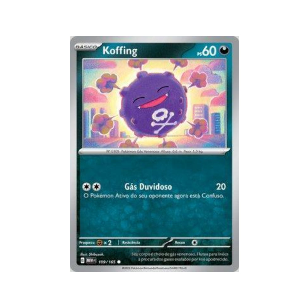 Koffing 109/165 in Portuguese Mew 151 Pokémon TCG