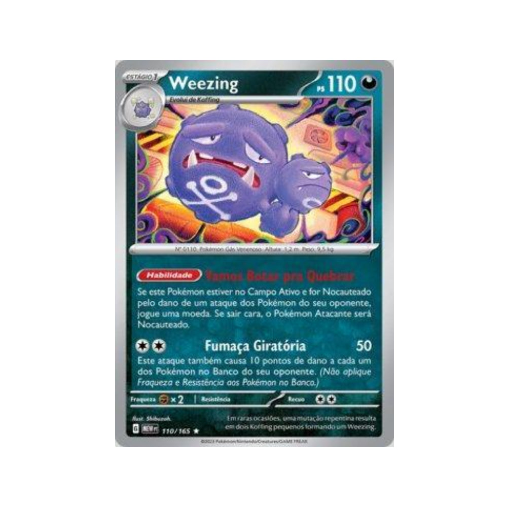 Weezing 110/165 in Portuguese Mew 151 Pokémon TCG