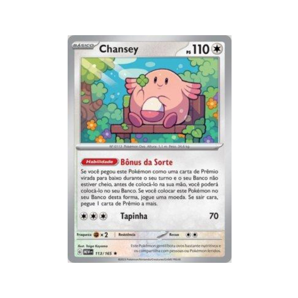 Chansey 113/165 in Portuguese Mew 151 Pokémon TCG