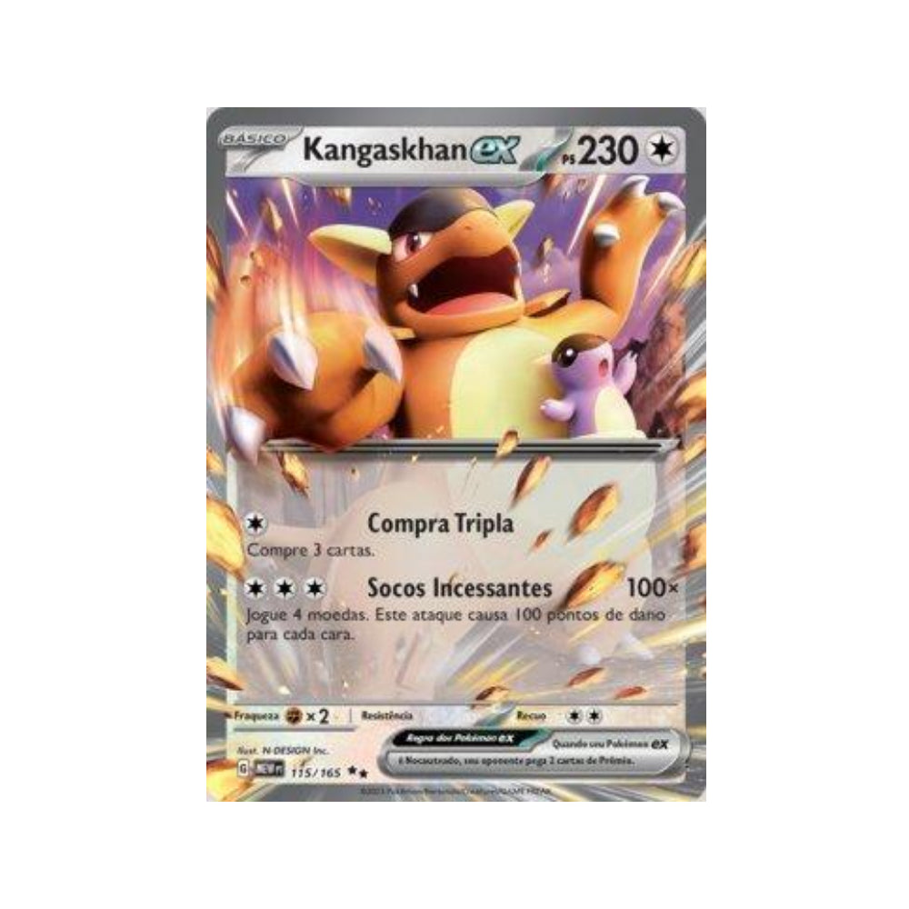 Kangaskhan ex 115/165 in Portuguese Mew 151 Pokémon TCG